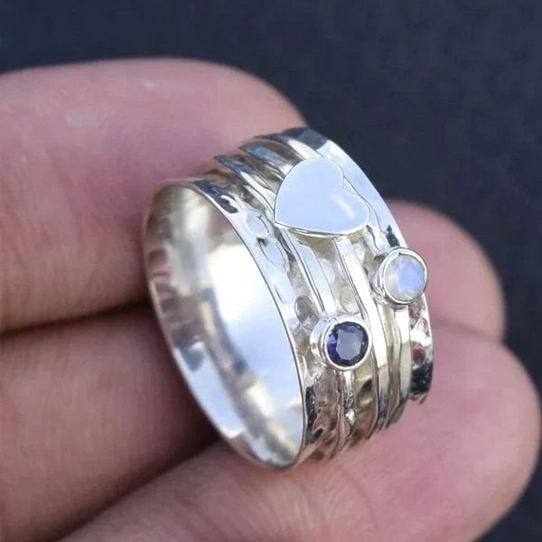 Δαχτυλίδι Spinner σε Σχήμα Καρδιάς